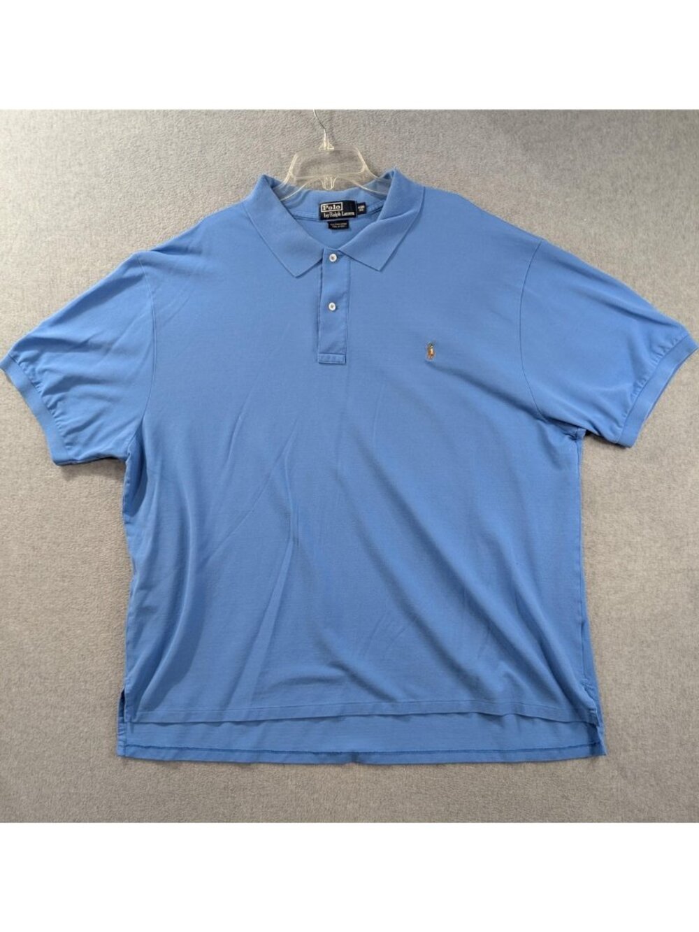 Polo By Ralph Lauren Polo Shirt Mens Big 4X Blue Pima Cotton Solid Casual